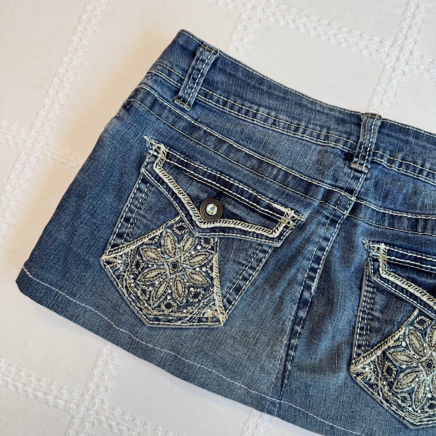 00s Denim Micro Mini Skirt