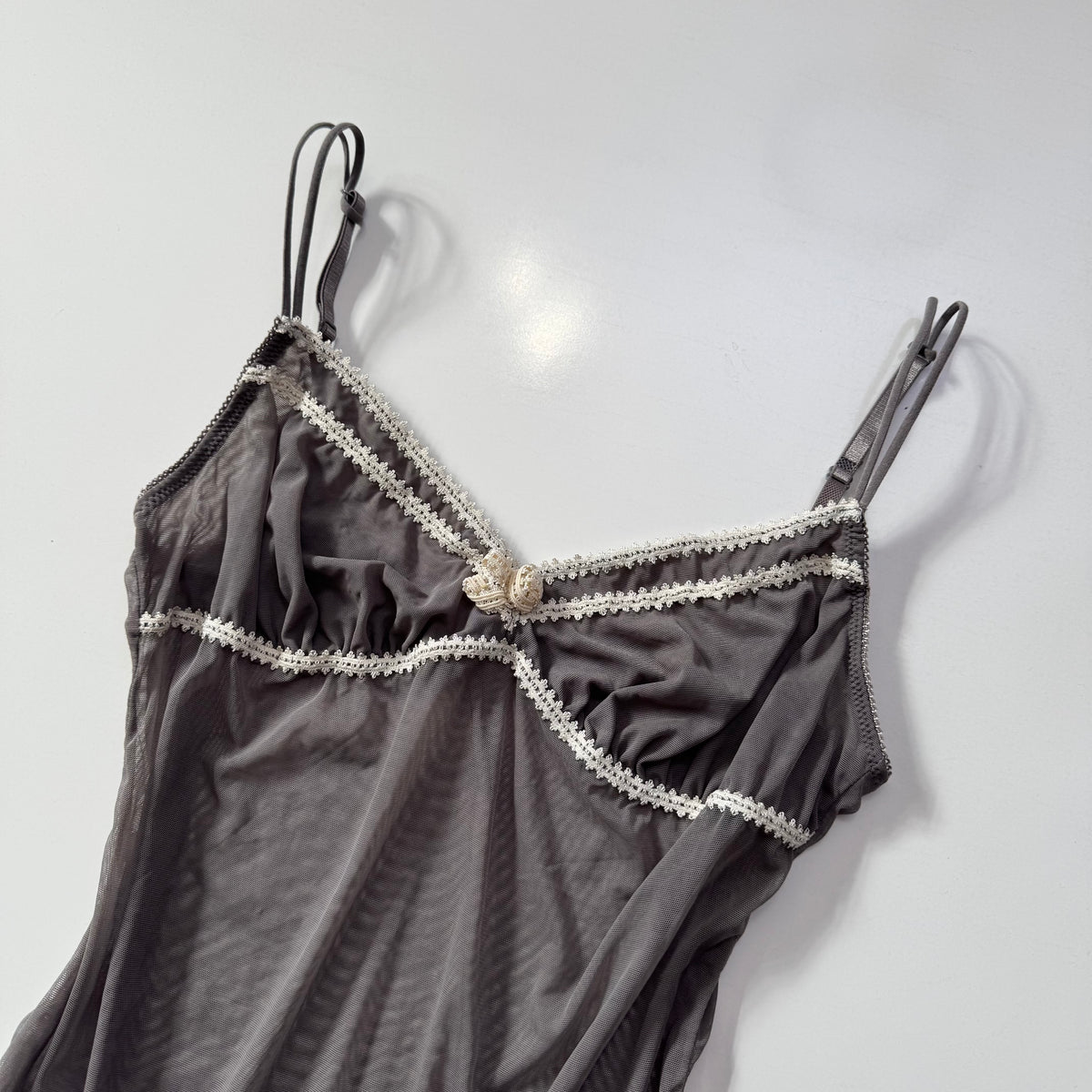 Grey Mesh Cami