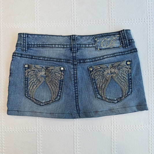 Angel Wing Denim Mini