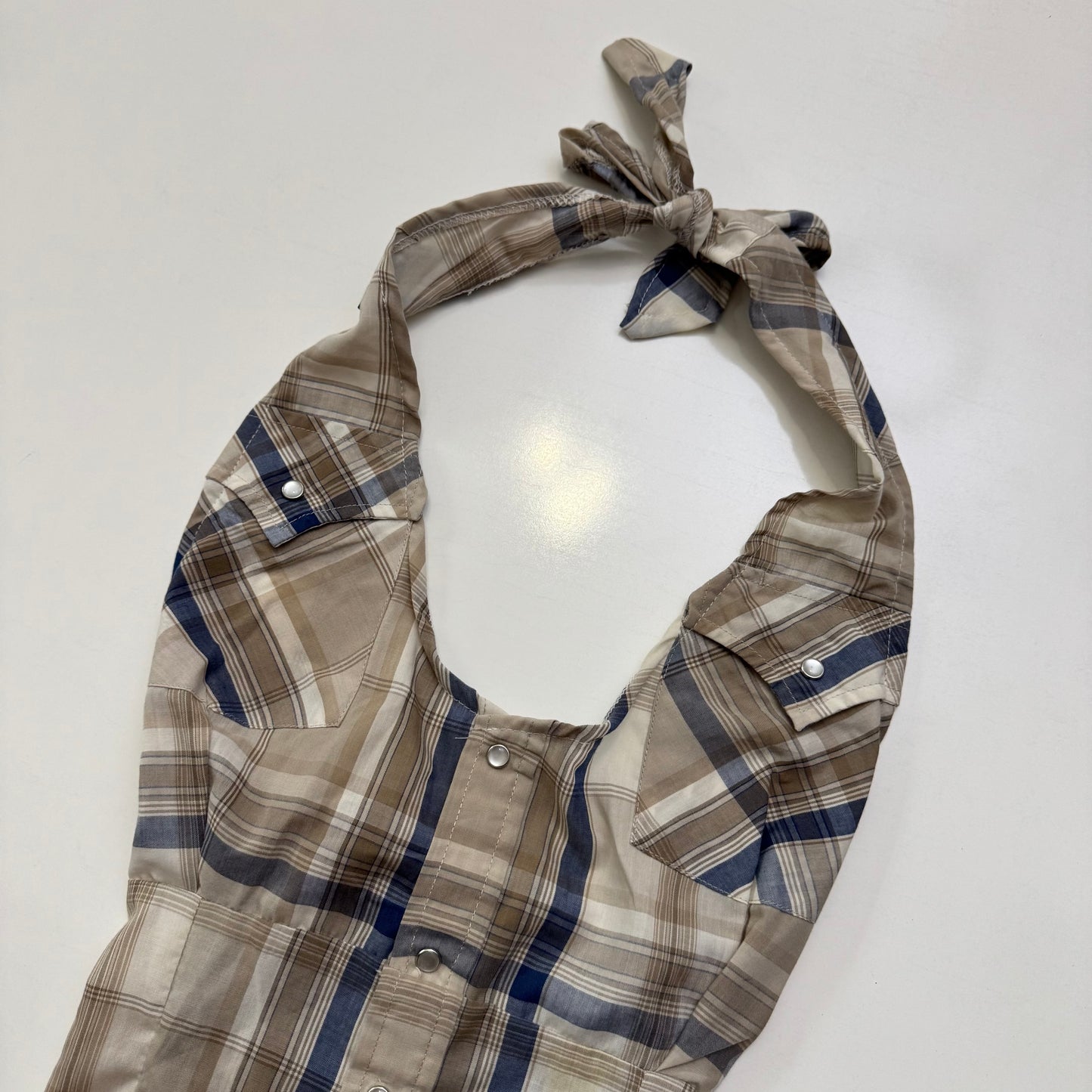 Plaid Halter Top