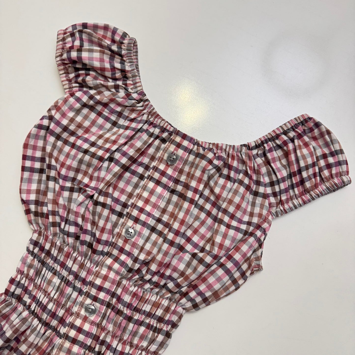 Gingham Milkmaid Top