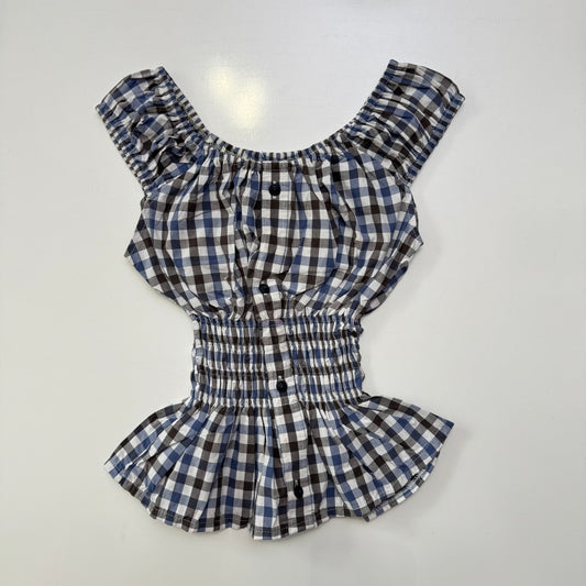 Gingham Milkmaid Top