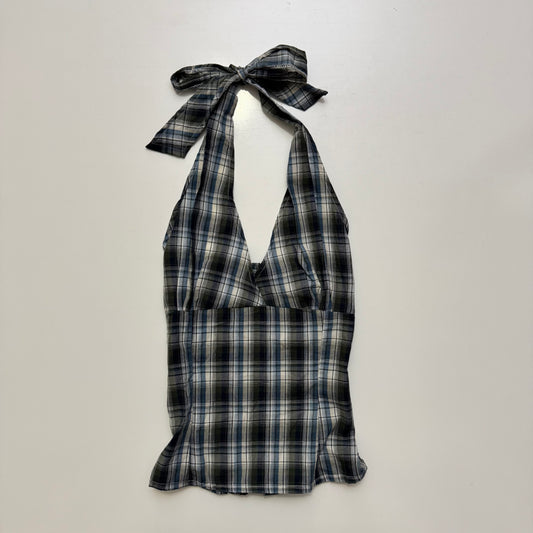 Plaid Halter Top