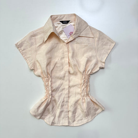 Cinched Waist Button Up