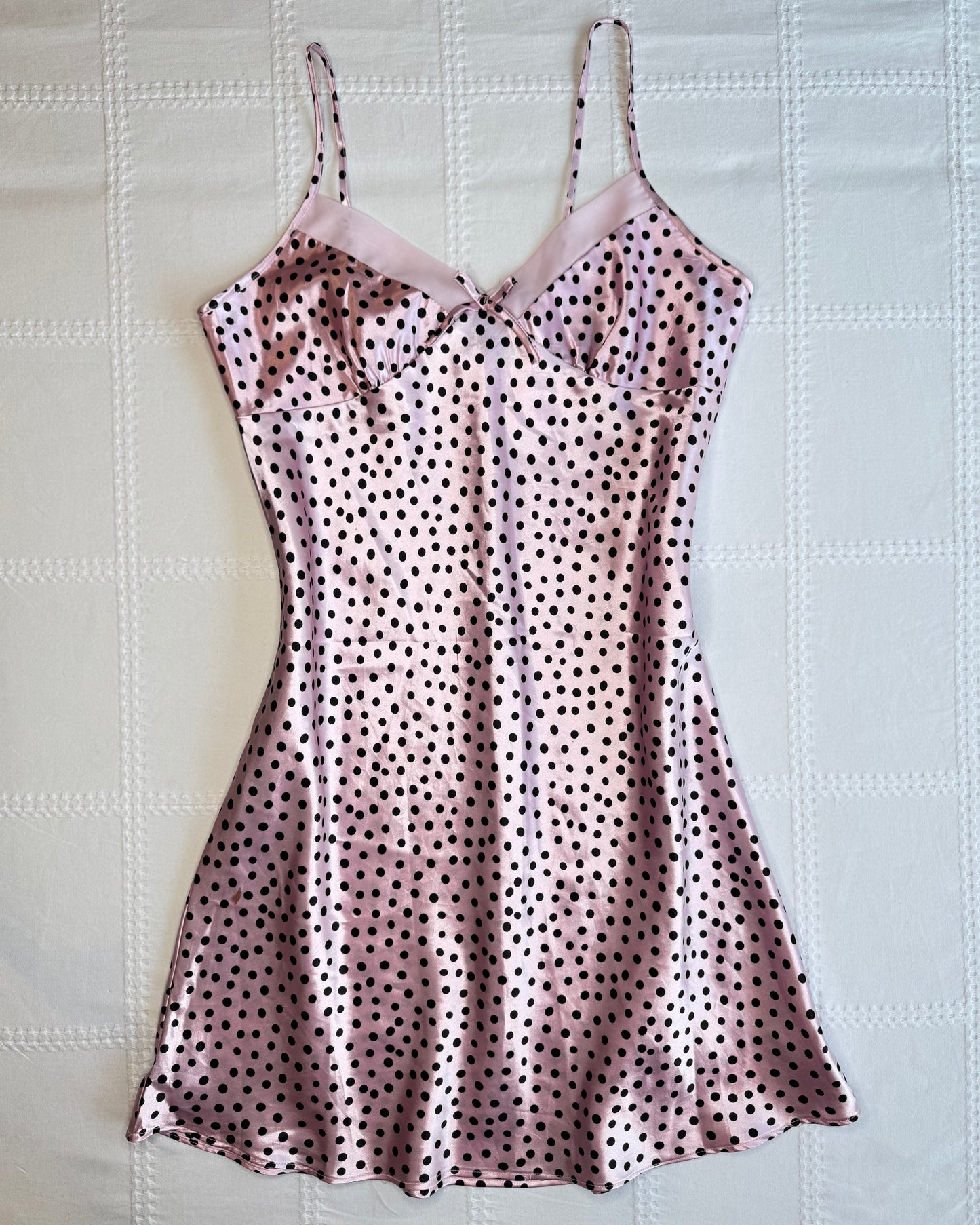 Polka Dot Babydoll Slip Dress