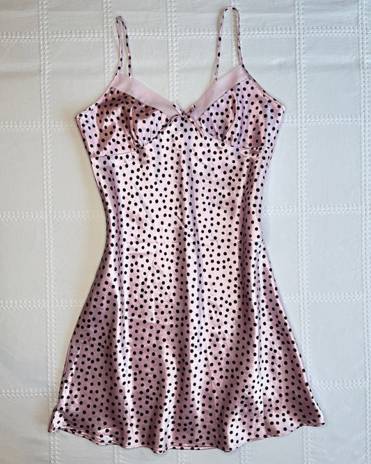 Polka Dot Babydoll Slip Dress