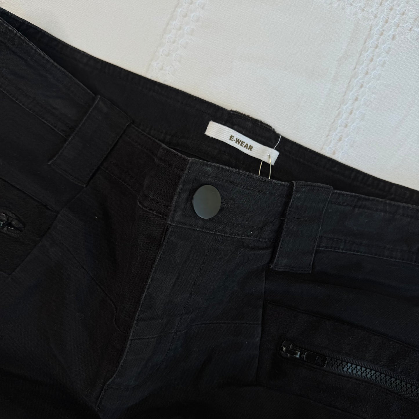 Black Denim Mini Skirt