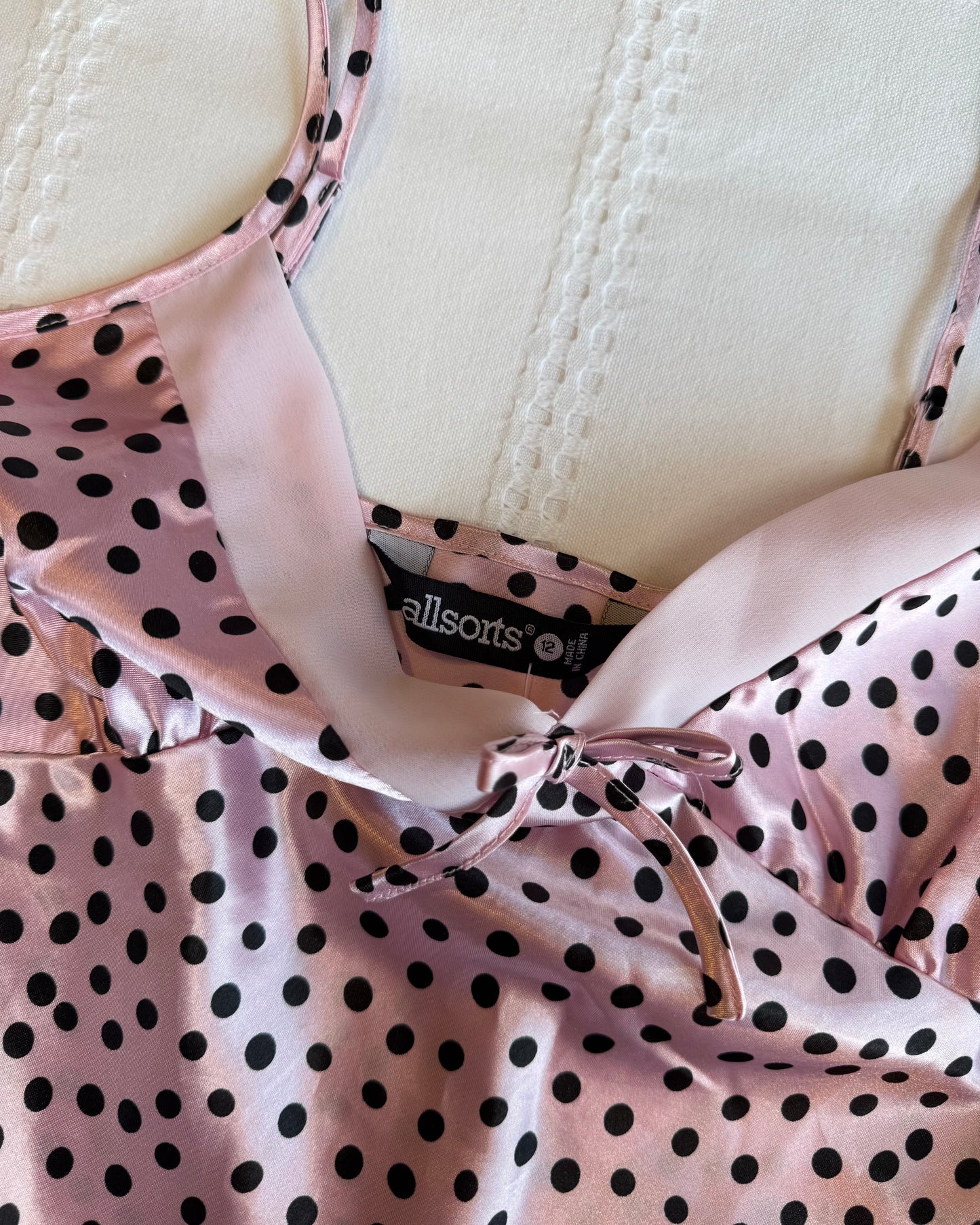 Polka Dot Babydoll Slip Dress