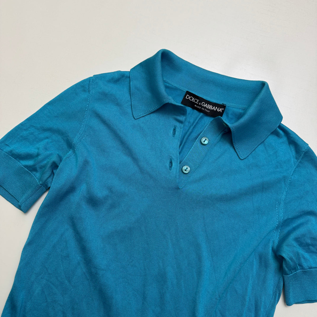 D&G Blue Silk Blouse