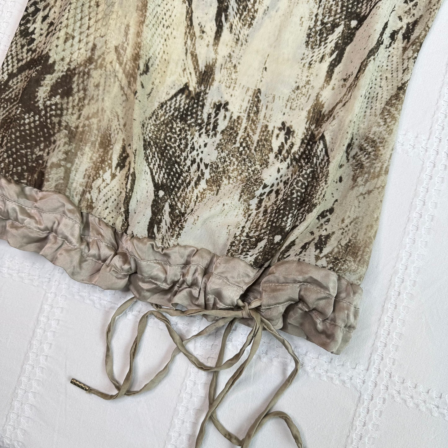 Mesh Snake Print Tank Top