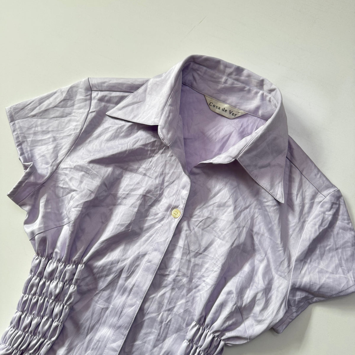 Purple Cinched Blouse