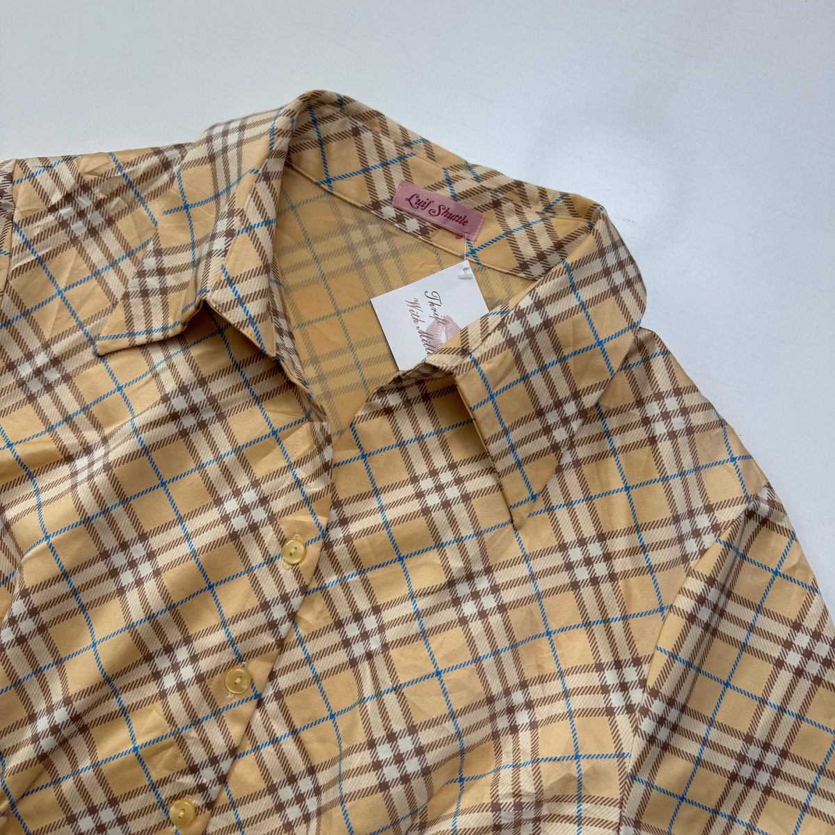 Plaid Cinched Shirt