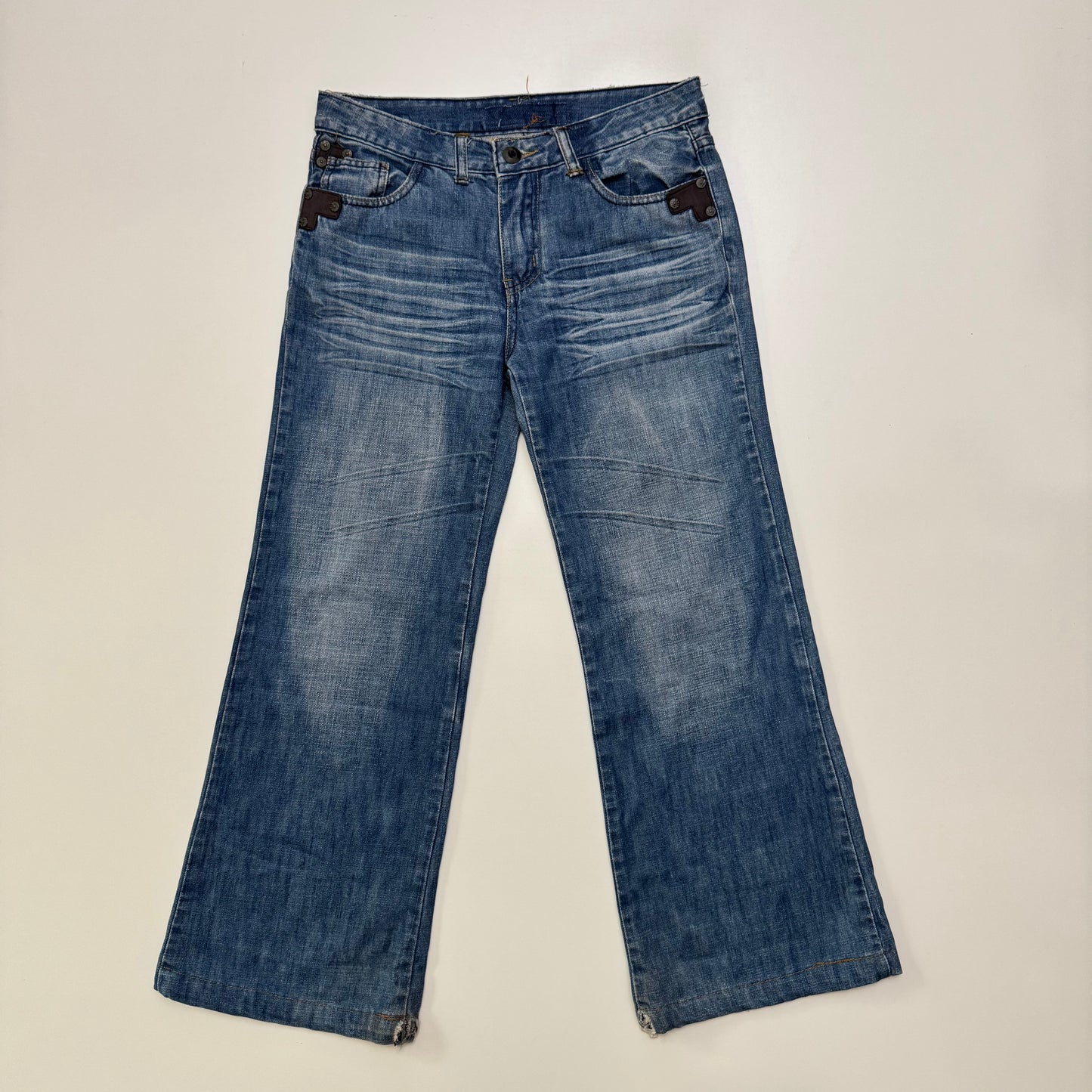 Low Rise Wide Leg Jeans