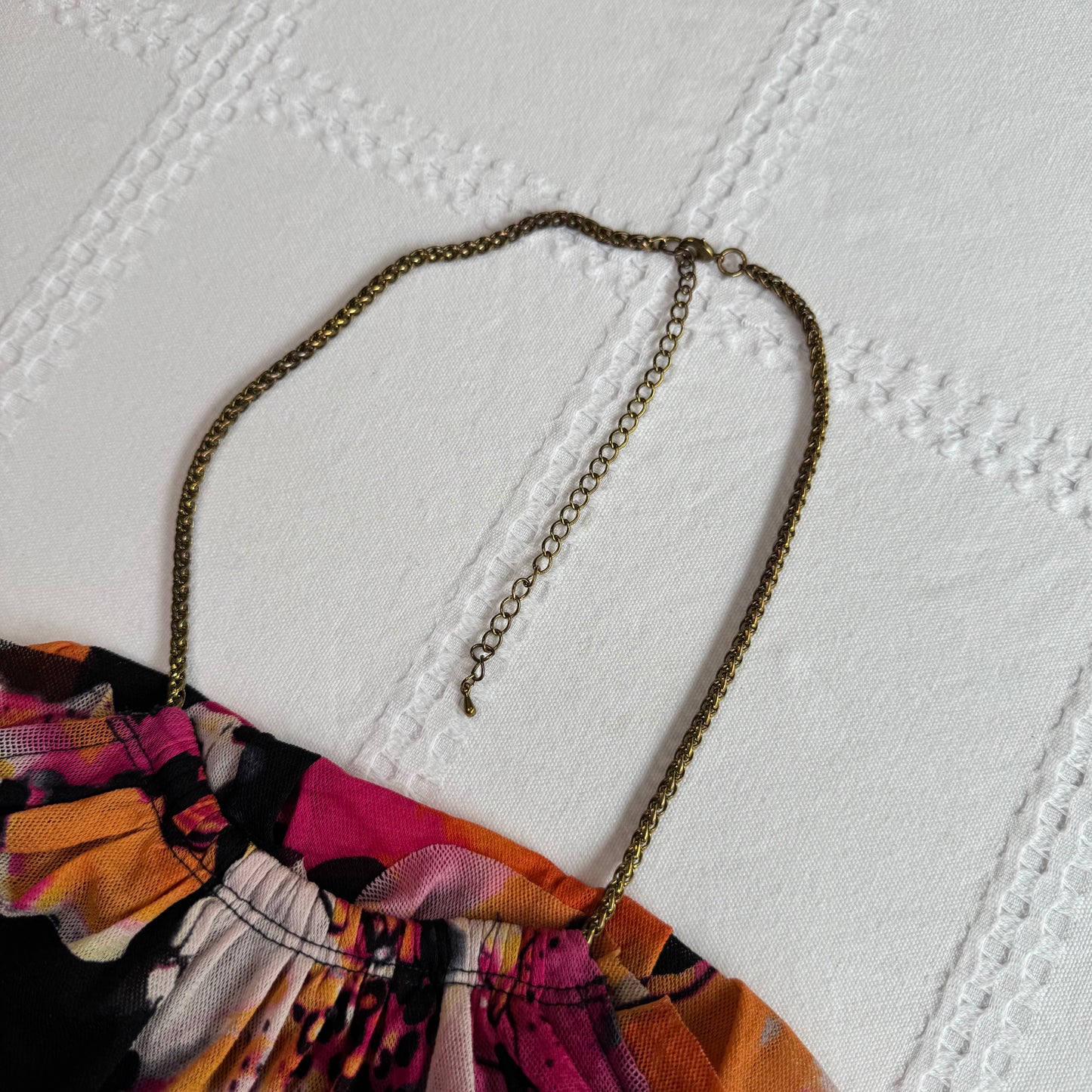 Ruffle Necklace Halter Top