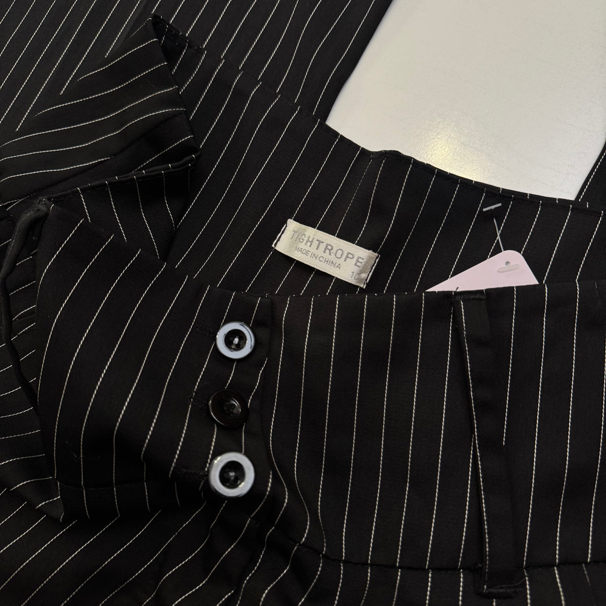 Pinstripe Flare Trousers