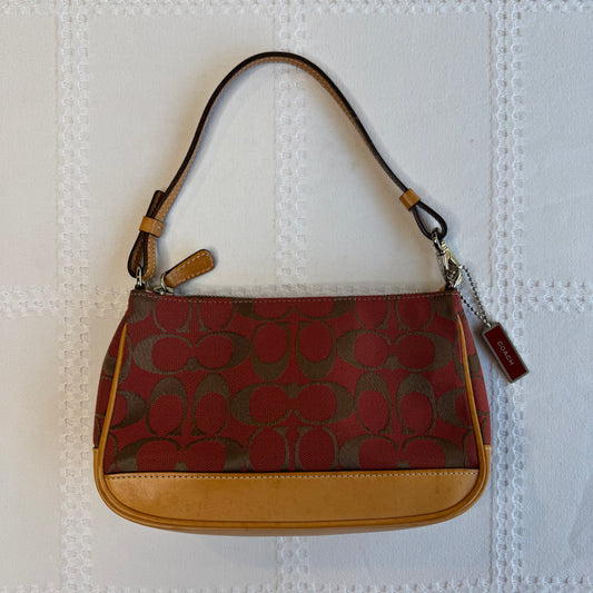 Coach Red & Tan Demi Bag