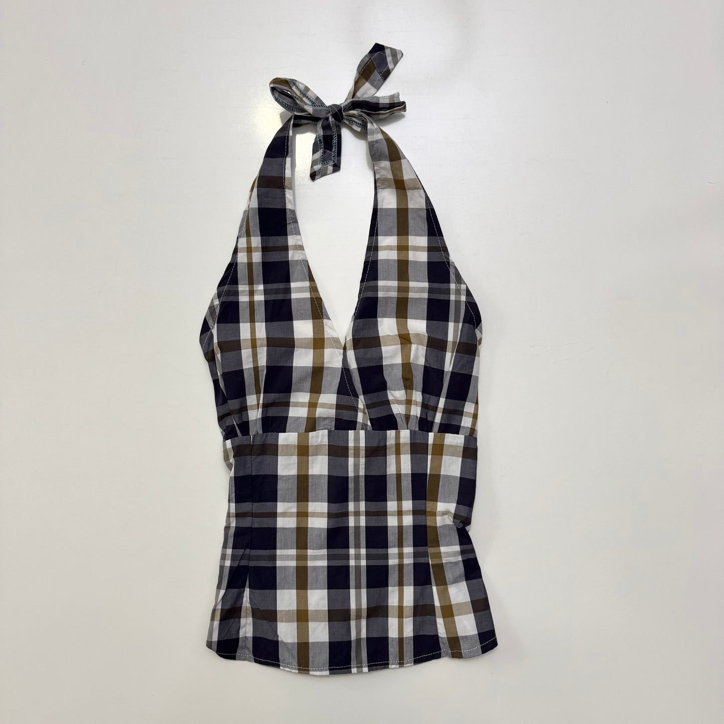 Plaid Halter Top