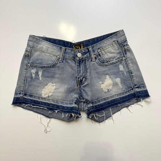 Low Rise Denim Shorts