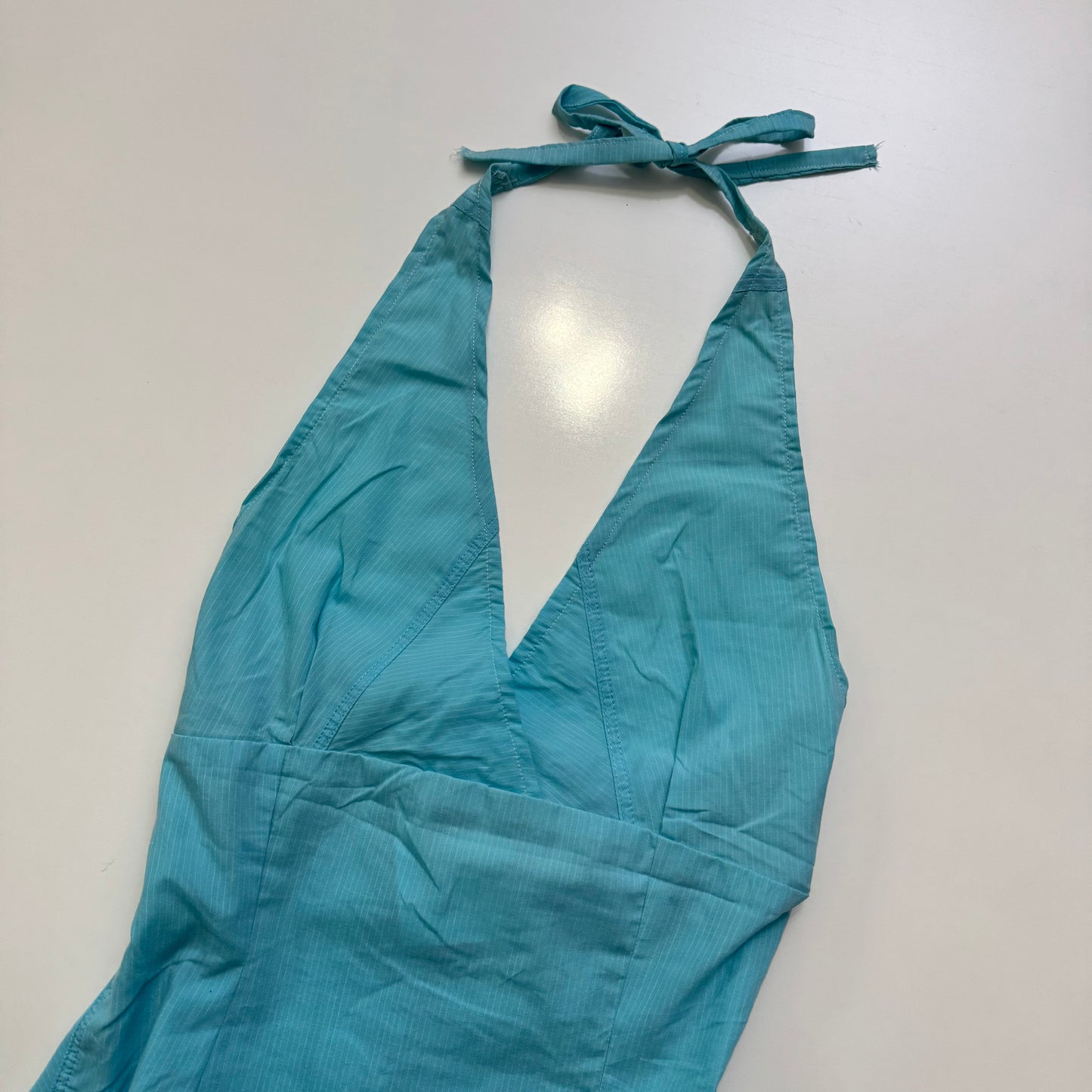 Blue Babydoll Halter Top