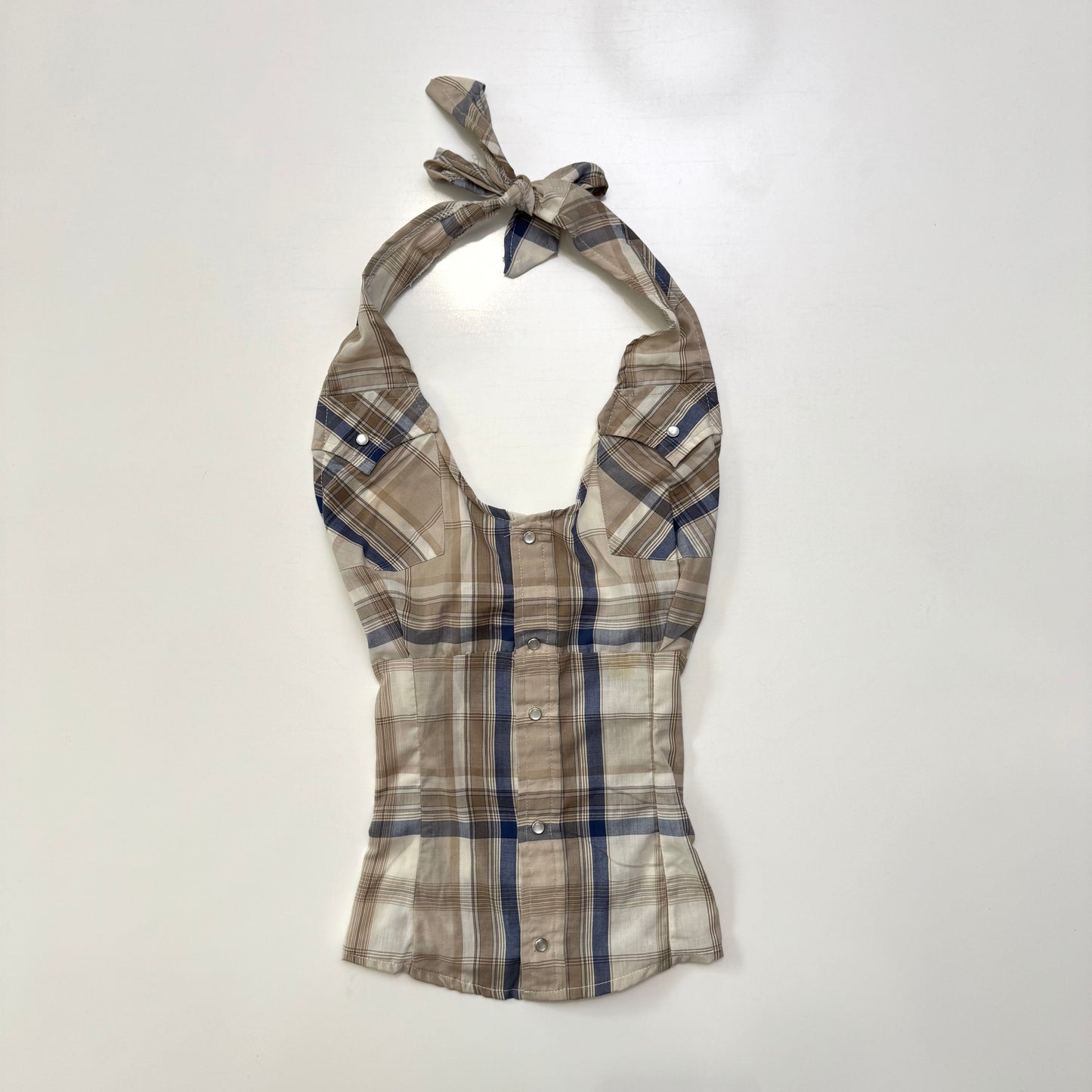 Plaid Halter Top