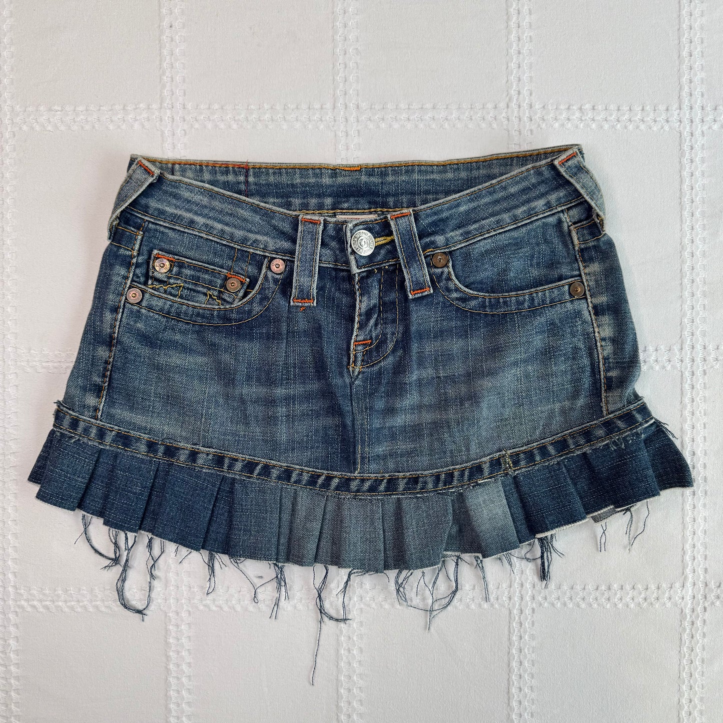 True Religion Denim Pleat Mini
