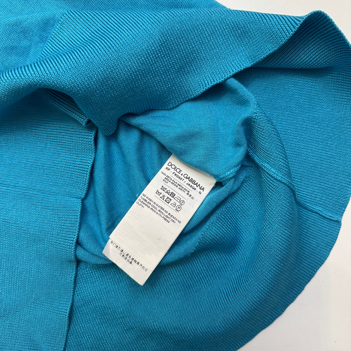 D&G Blue Silk Blouse