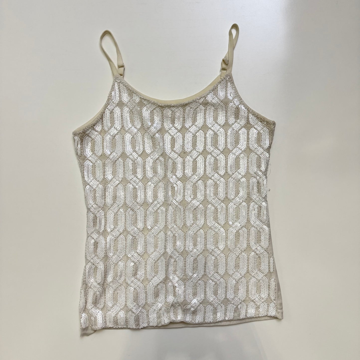 Beaded White Cami