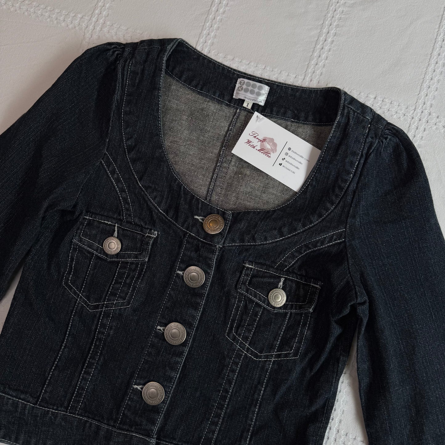 Denim Scoop Neck Top