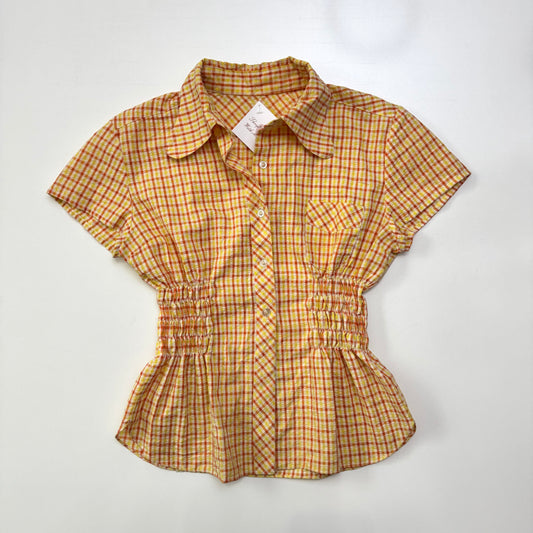 Gingham Cinched Shirt
