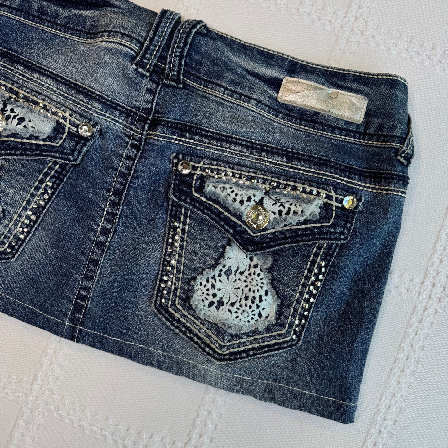 Denim Micro Mini Skirt