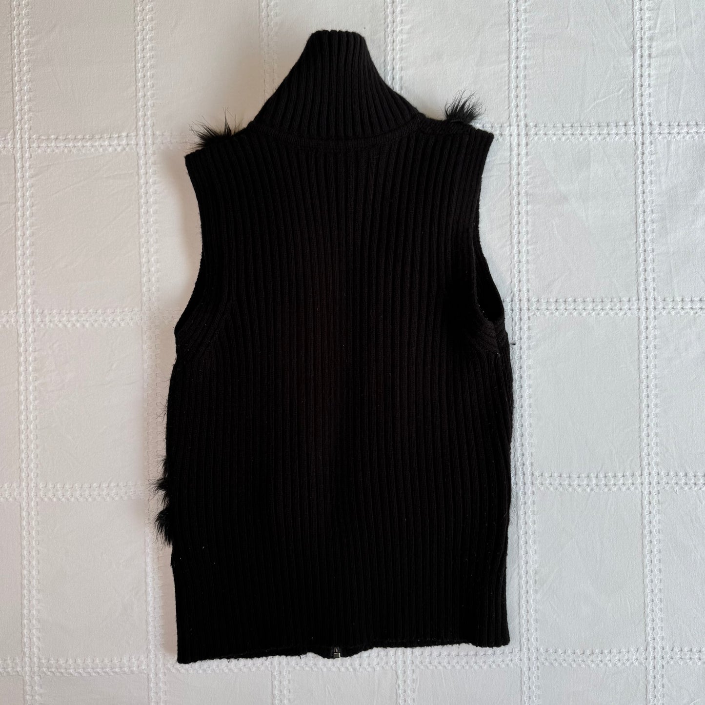 Black Fur Vest