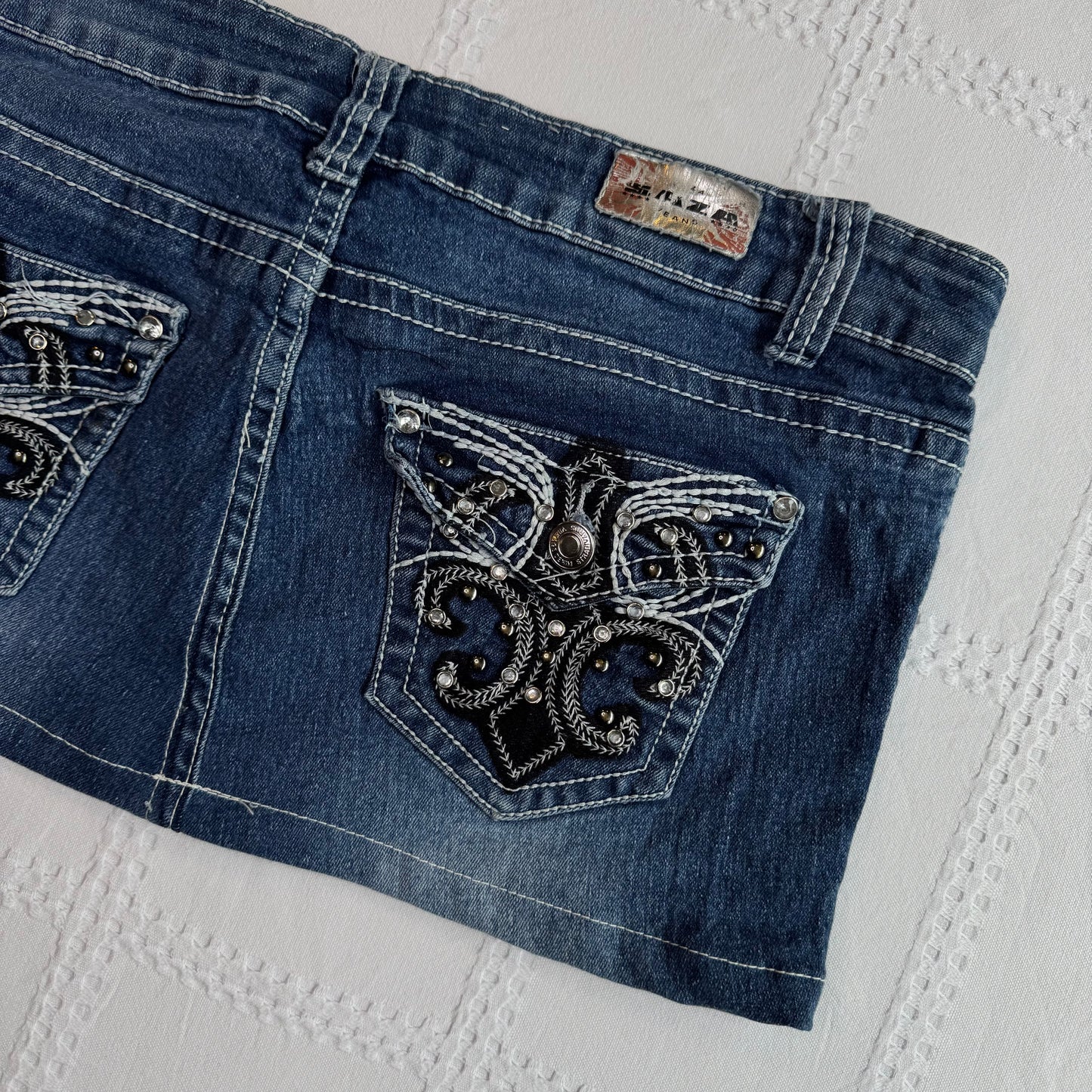 Denim Micro Mini Skirt