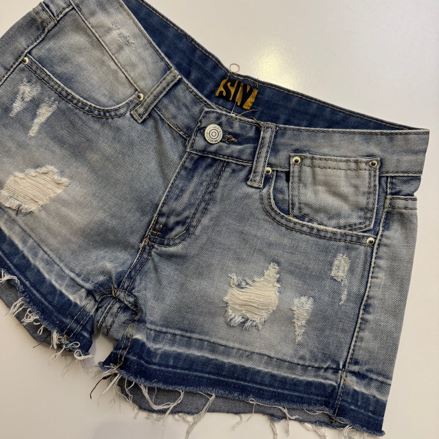 Low Rise Denim Shorts