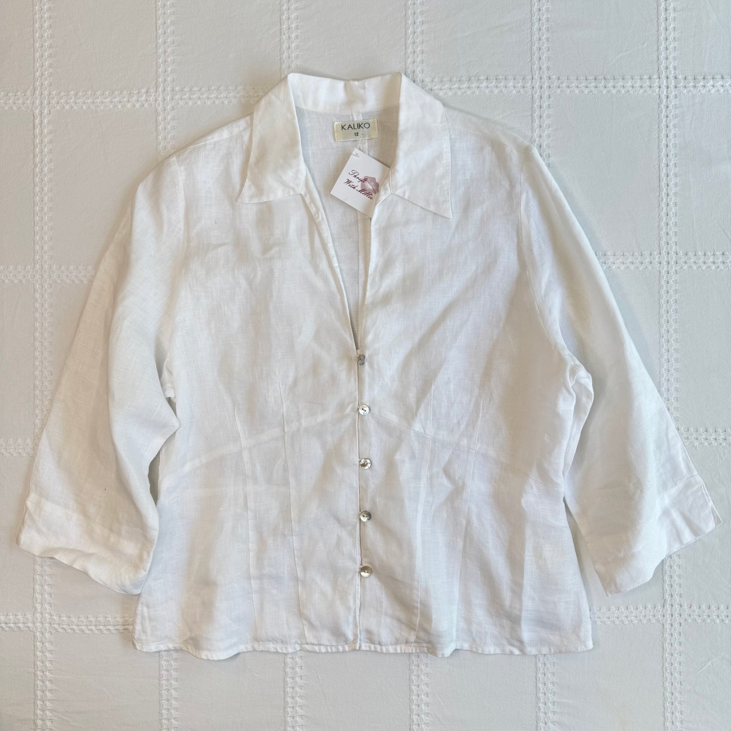 Linen Button Up Blouse