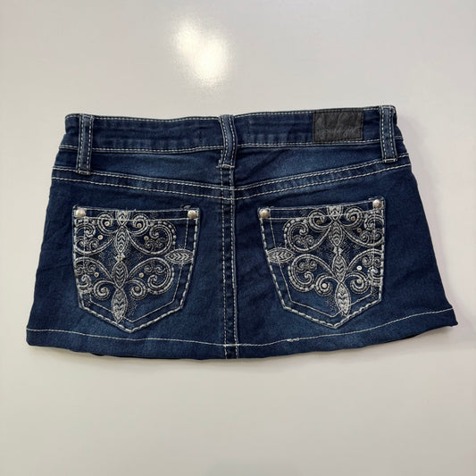 Embroidered Denim Mini