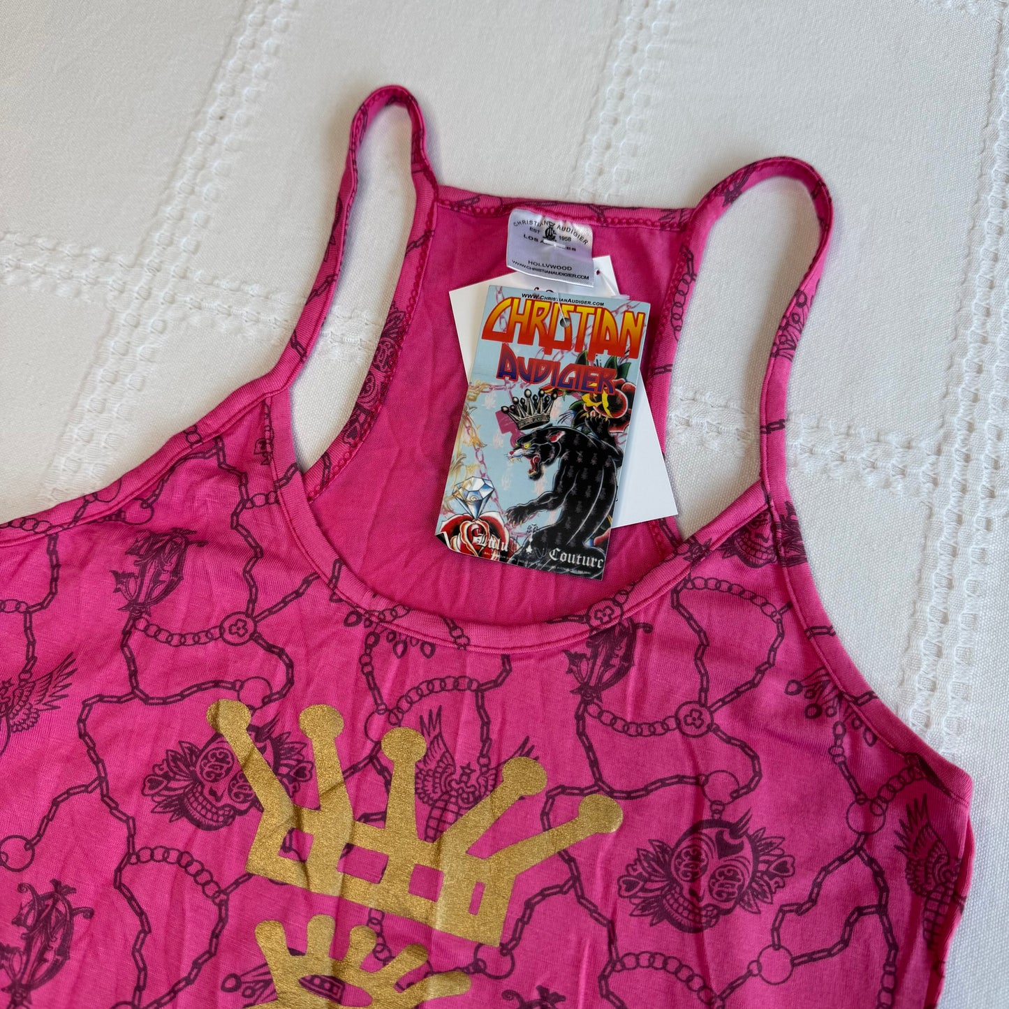 Christian Audigier Pink Tank