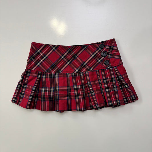Wet Seal Plaid Micro Skirt