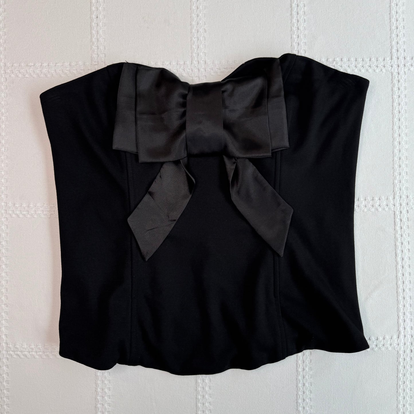 Black Bow Corset Top