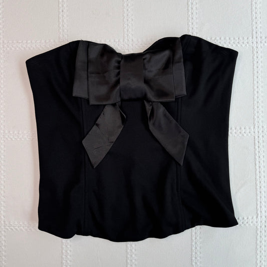 Black Bow Corset Top