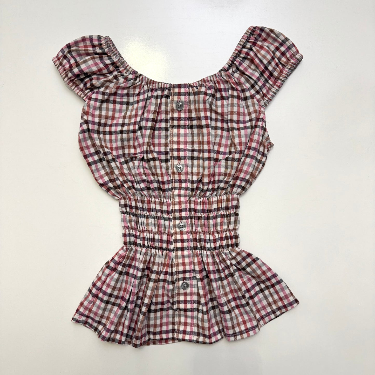 Gingham Milkmaid Top