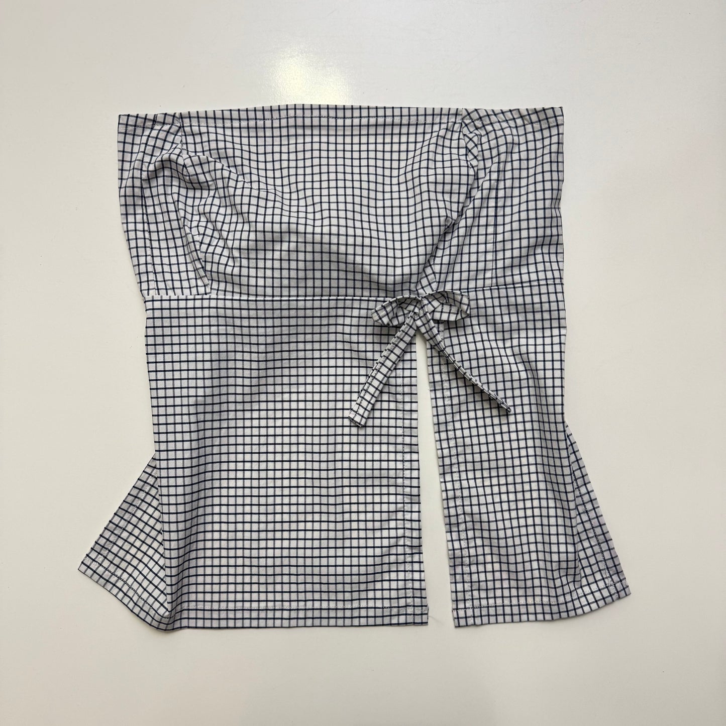 Plaid Tie Back Top