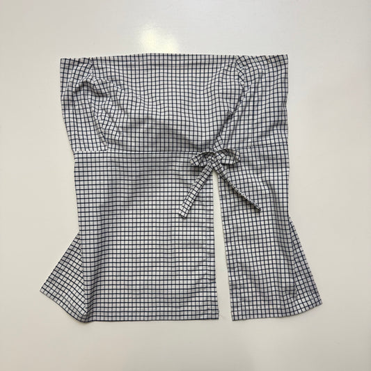 Plaid Tie Back Top