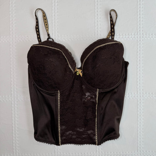 Brown Lace Corset Top