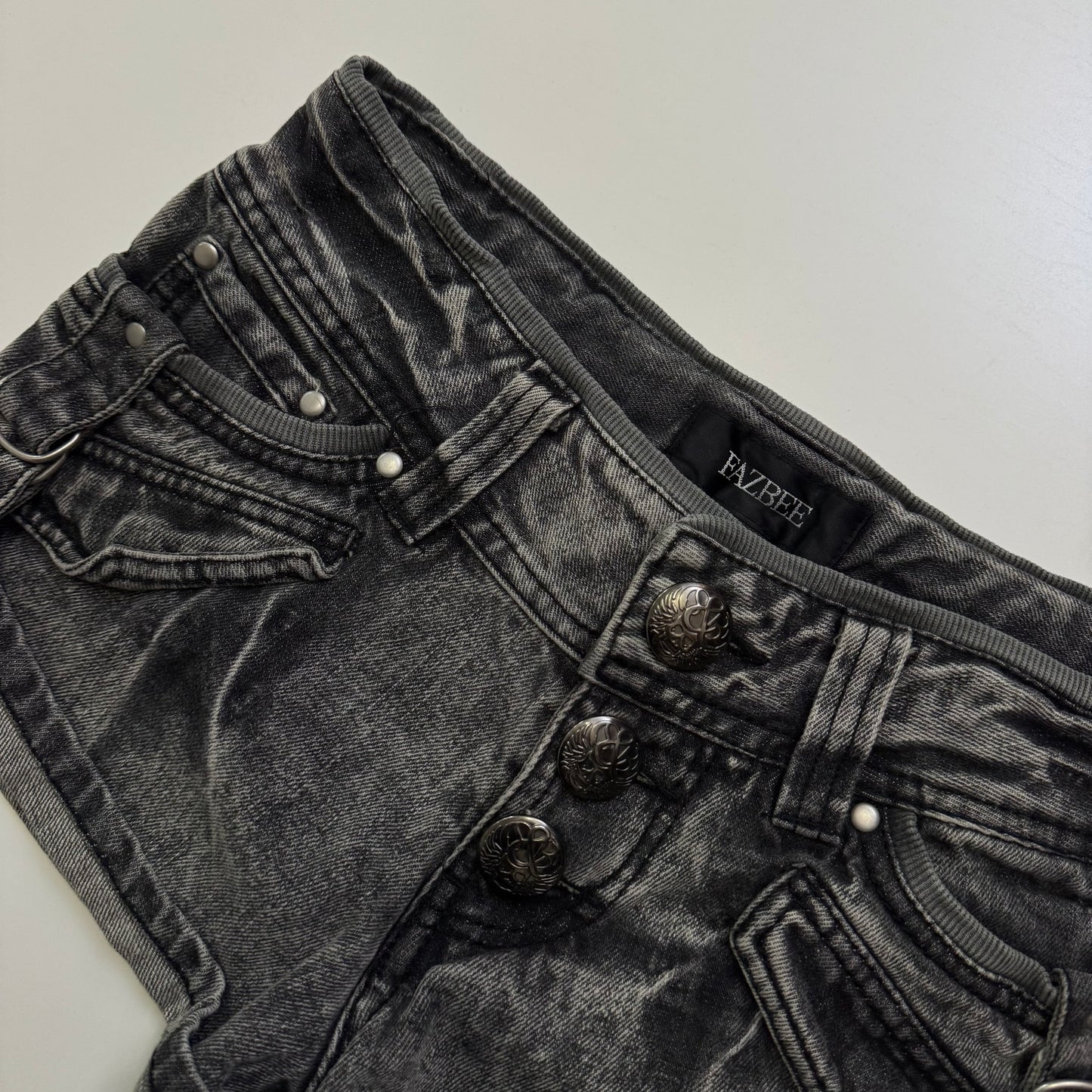 Black Denim Mini Shorts