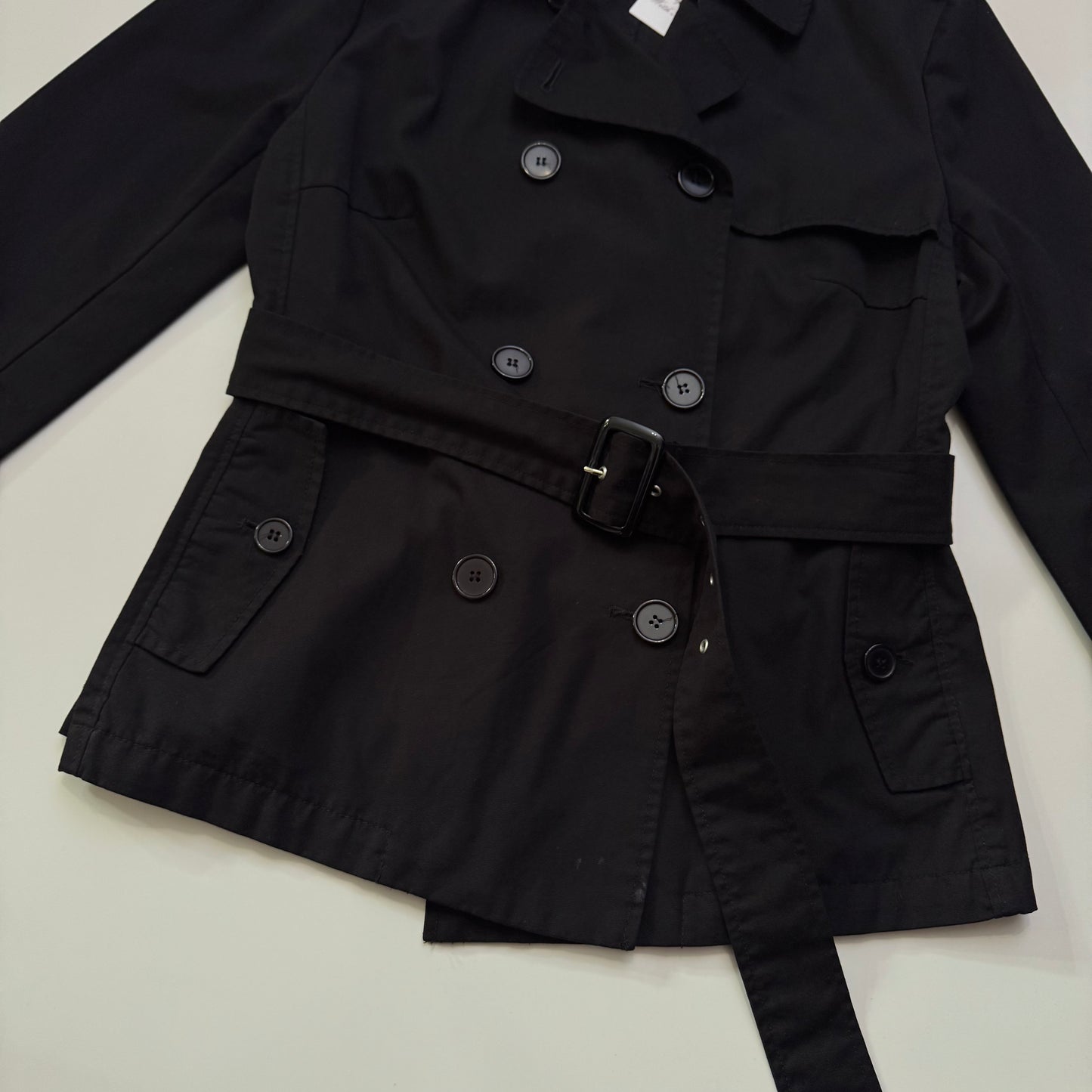 Short Black Trench Coat