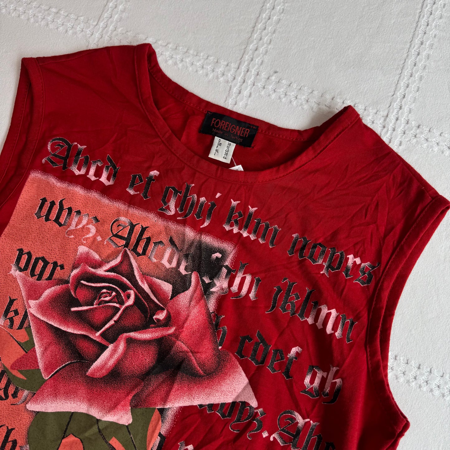 Red Graphic Print Tank