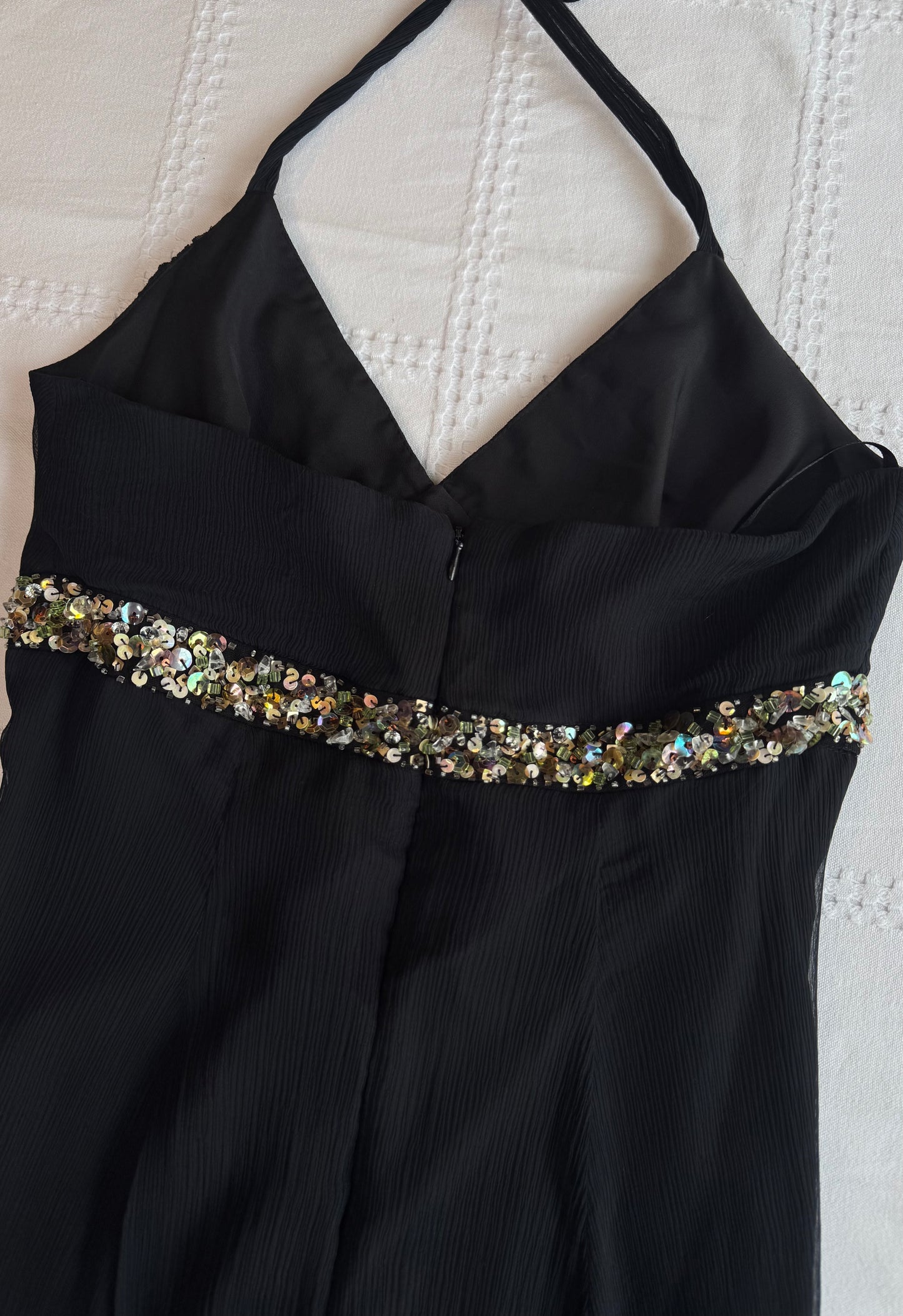 Silk Babydoll Halter Midi Dress