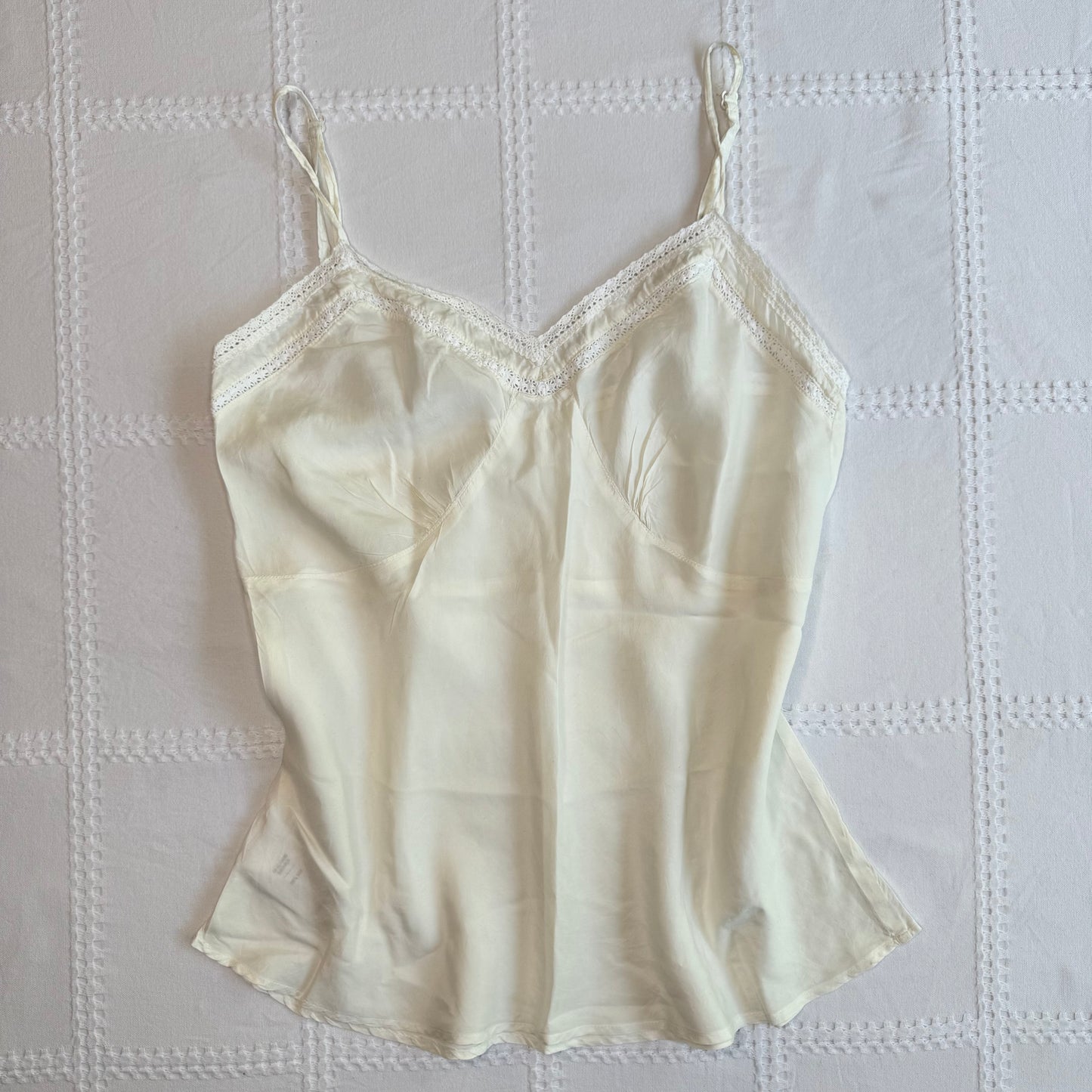 Cream Silk Babydoll Cami