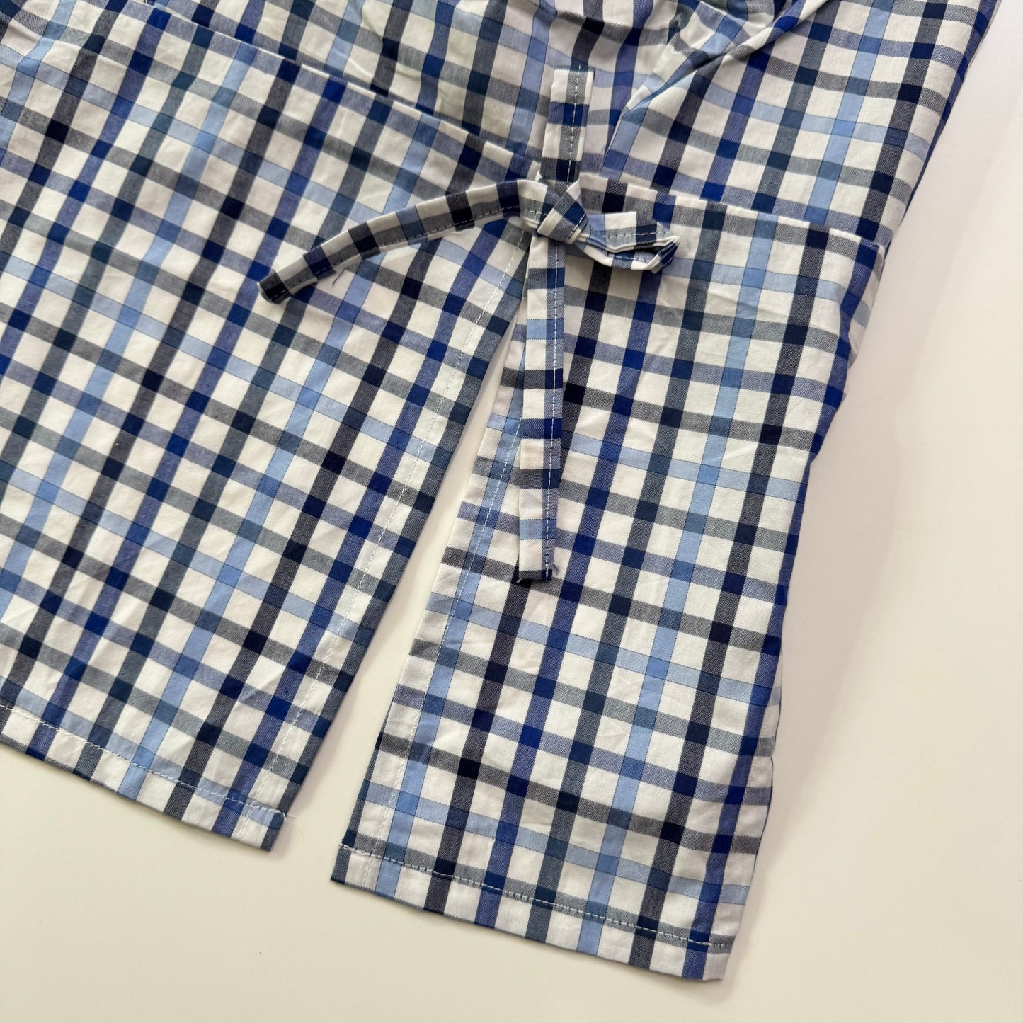 Plaid Babydoll Tie Back Top
