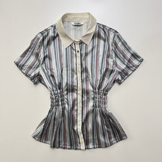 Striped Cinched Blouse